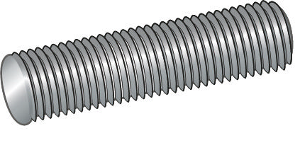 THREADED ROD 5.8, DIN 977, 1 METER, ELECTRO ZINC PLATED