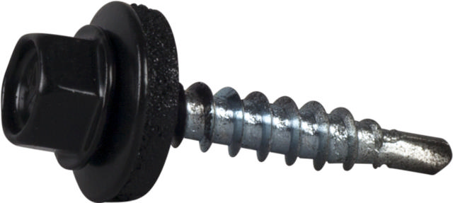 ROOFING SCREW WITH DRILL POINT, FINISHED IN RR COLOURS