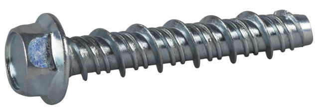 CONCRETE SCREW, EBS-HF HEX HEAD WITH FLANGE, BRIGHT ZINC PLATED