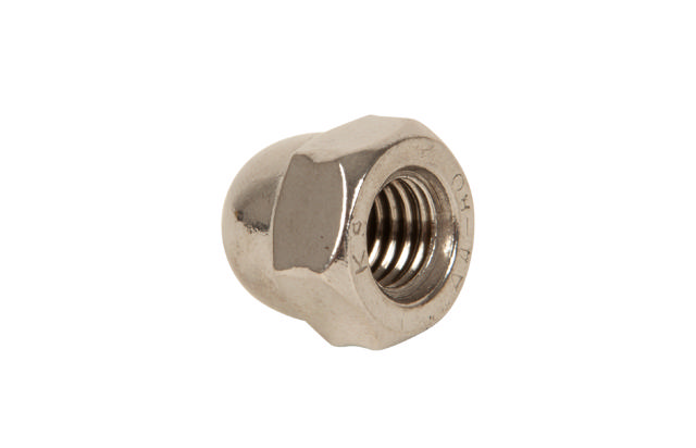 HEXAGON DOMED CAP NUT, DIN 1587, STAINLESS STEEL ACID PROOF A4-50