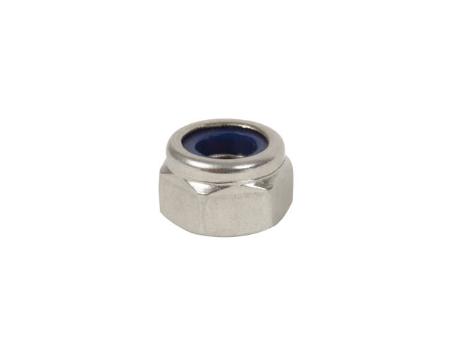 PREVAILING TORQUE HEXAGON NUT, DIN 985, STAINLESS STEEL ACID PROOF A4-80