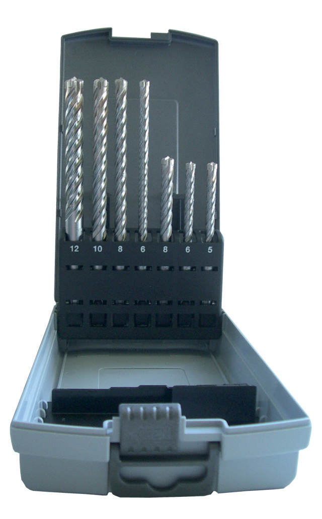 ESSVE 4 Cutter Triecienurbju kaste, SDS-Plus, 4-griežņu urbji